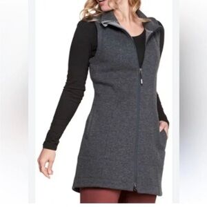 Toad and Co charcoal grey wool blend vest size M